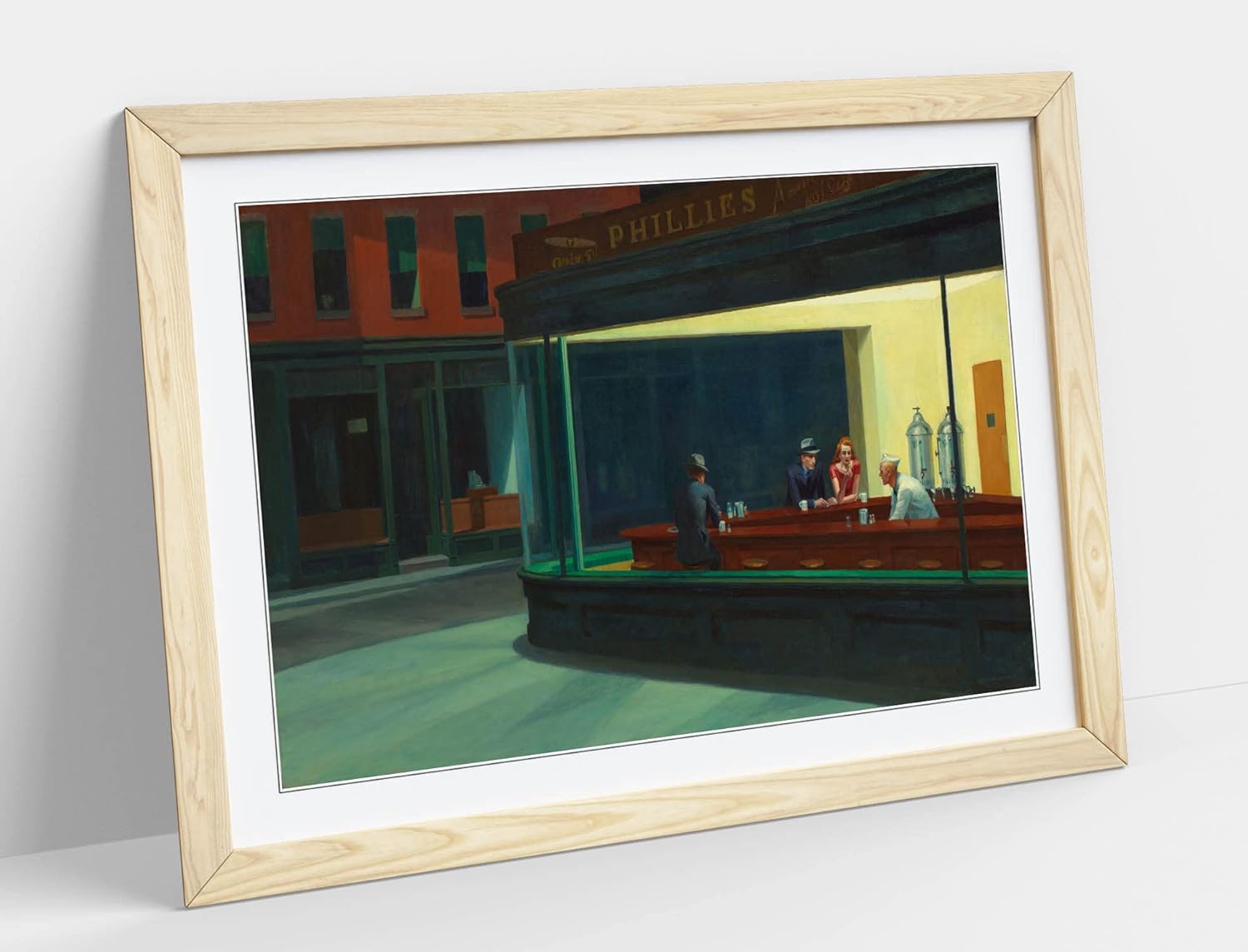 Thumbnail 2 de CanvasArtShop EDWARD HOPPER NIGHTHAWKS A1 framed 🖼️