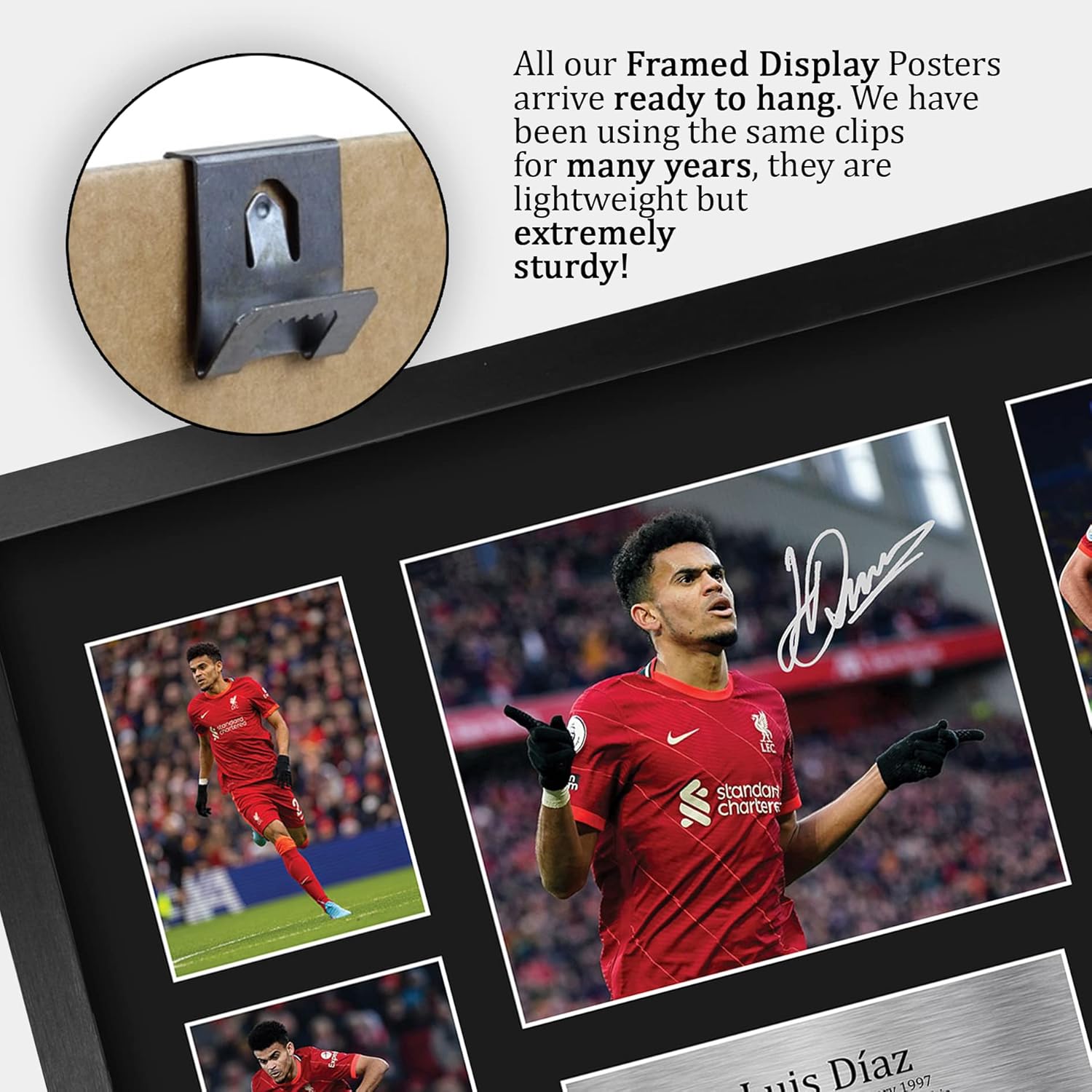 Thumbnail 4 de HWC Trading FR A3 Luis Diaz Liverpool framed signed memorabilia photograph display (A3)