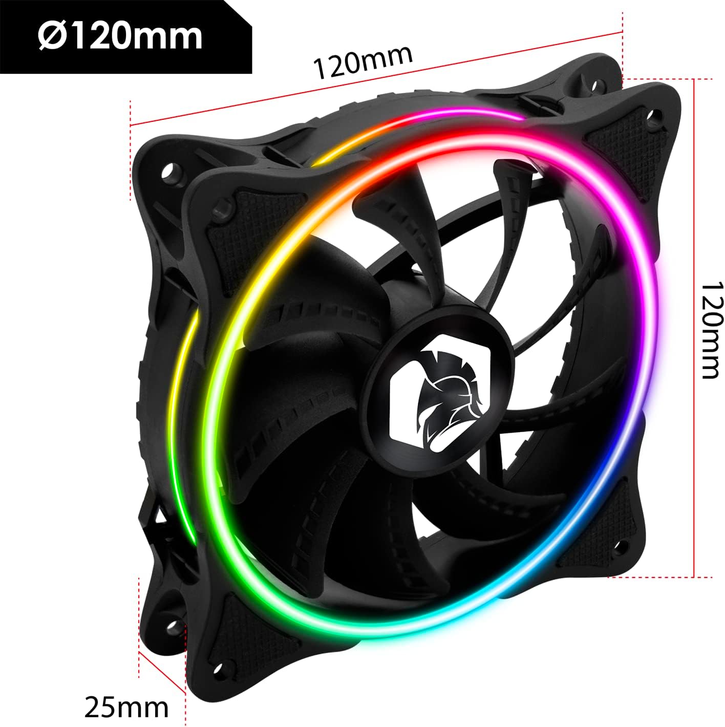 Thumbnail 6 de EMPIRE GAMING ventola per case PC da 120 mm con RGB indirizzabile LED PWM 3 pin (1x120 mm)