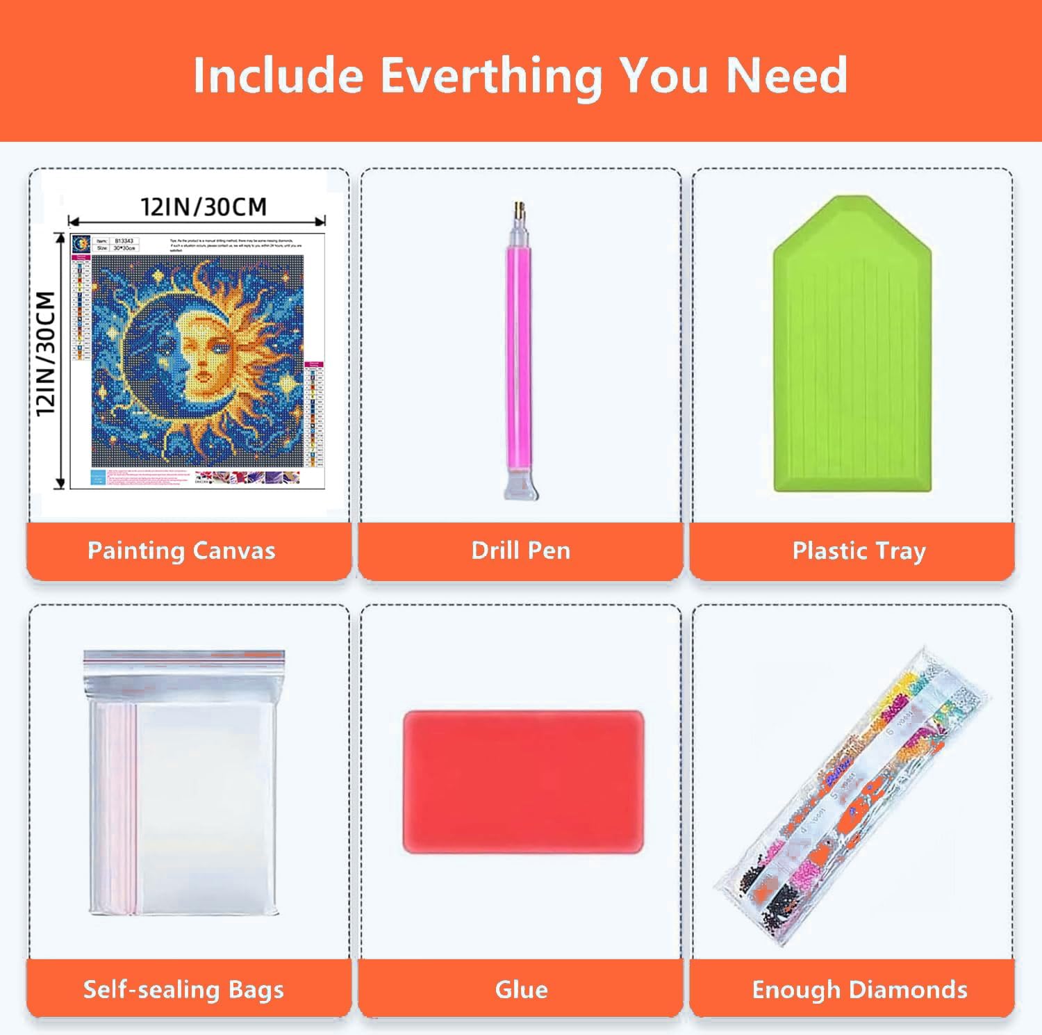 Detalle de Axquilon Diamond Painting Kit, 12 x 12 in