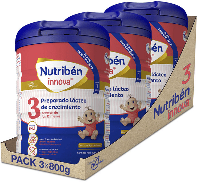 Detalle de Nutribén Innova 3 Leche de Crecimiento - 3x800 g