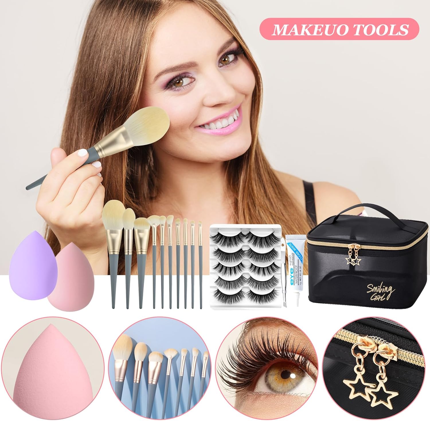 Thumbnail 6 de Set Trucco Donna Tutto in Uno con trousse viaggio, palette occhi e contouring, correttori, eyeliner e accessori