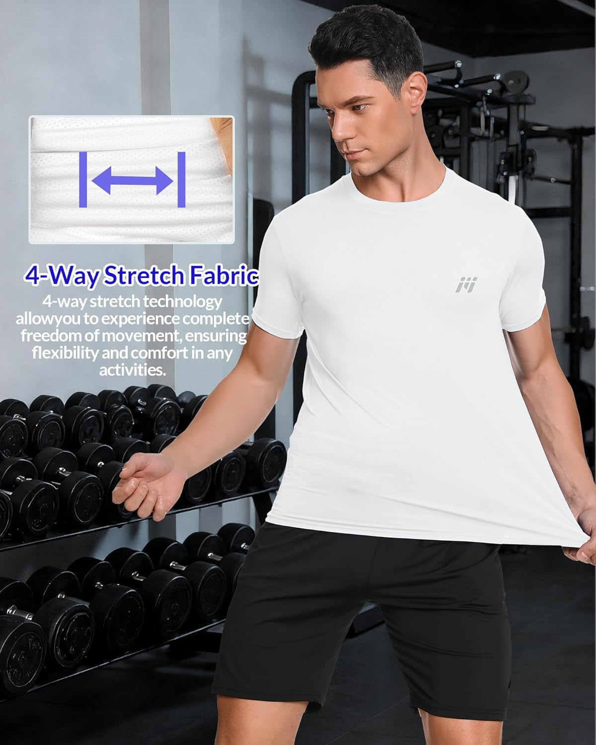 Thumbnail 3 de MEETYOO 5 Pack Tee Shirt Running Homme – T-Shirt Manches Courtes pour Sport et Fitness