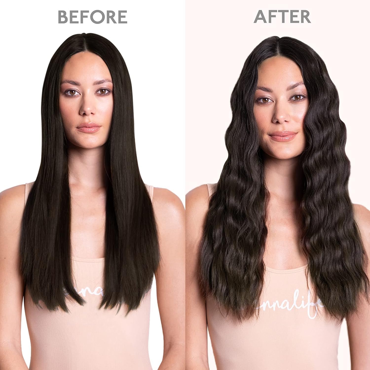 Thumbnail 4 de WENNALIFE Clip-in Echthaar Extensions Dunkel Braun, 35 cm (7-teilig, 120 g)