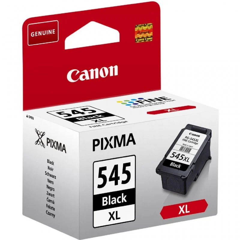Detalle de Cartucho de Tinta Original Canon PG-545XL Negro – alto rendimiento para documentos nítidos