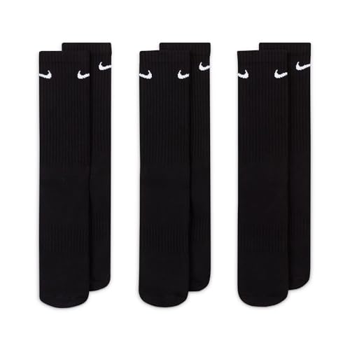 Thumbnail 3 de Nike Everyday Cush Crew 3Pr Calze da uomo, Nero, L – comfort quotidiano con gestione dell'umidità