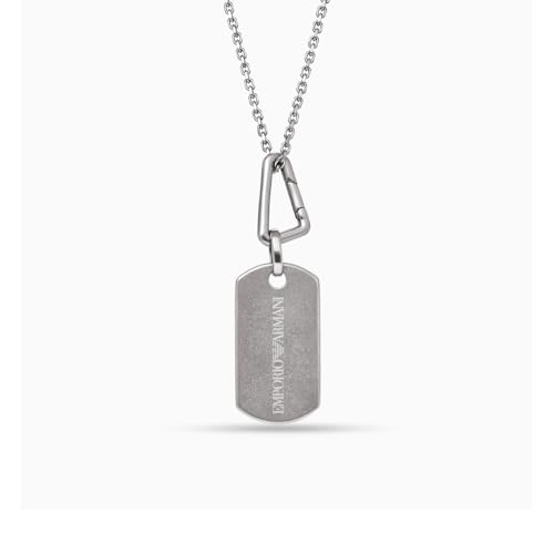 Detalle de ARMANI Jewelry par Emporio Armani – Chaîne/Bracelet en acier inoxydable, finition mate argentée, fermoir mousqueton