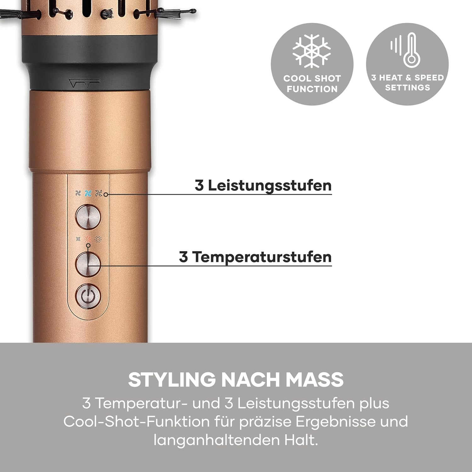 Thumbnail 6 de Severin 5-in-1 Airstyler WL 0685 – Multifunction Hairstyler mit 1300–1500 W, 5 Aufsätzen und Ionic-Technologie