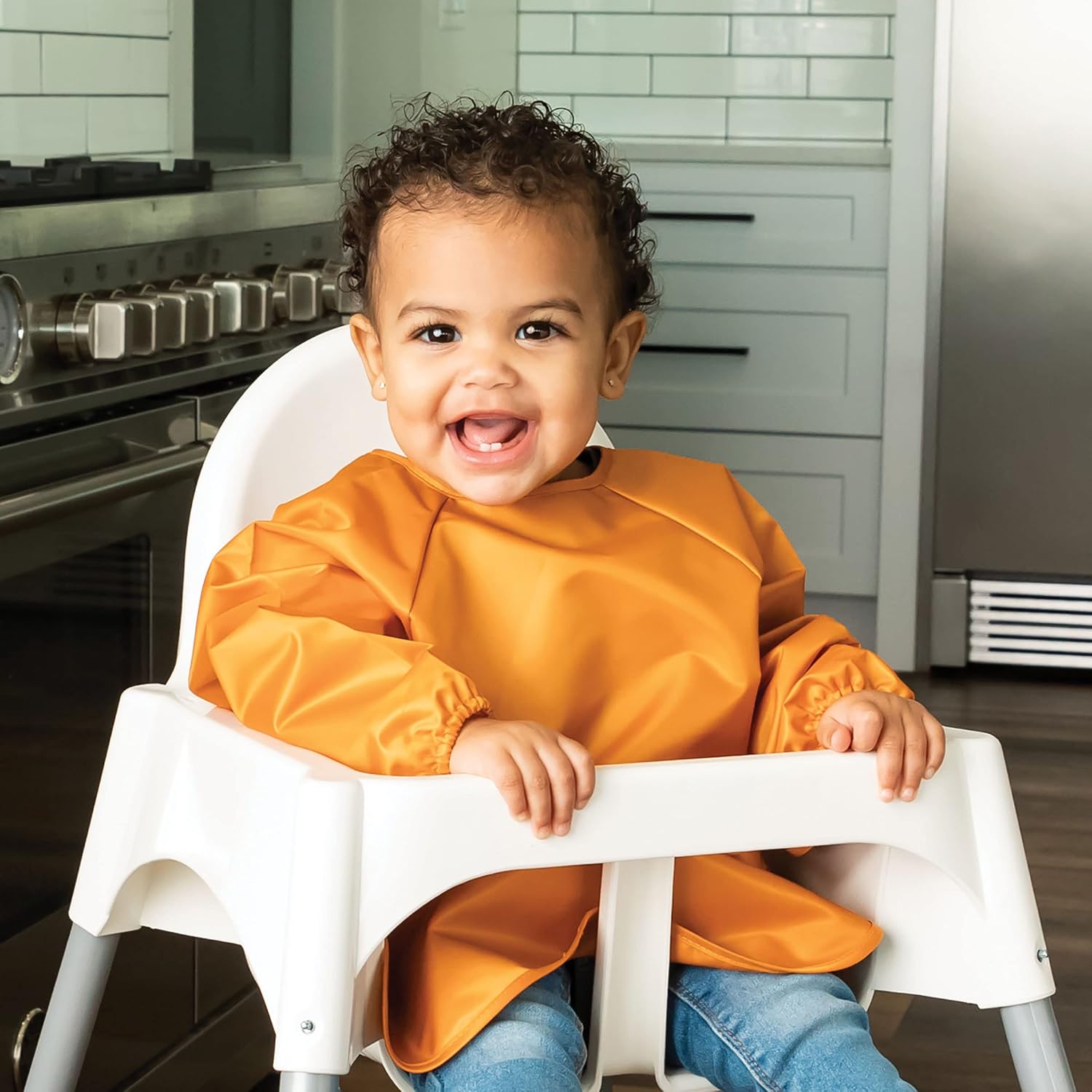 Detalle 2 de Tiny Twinkle Long-Sleeve Bib, 2–4Y