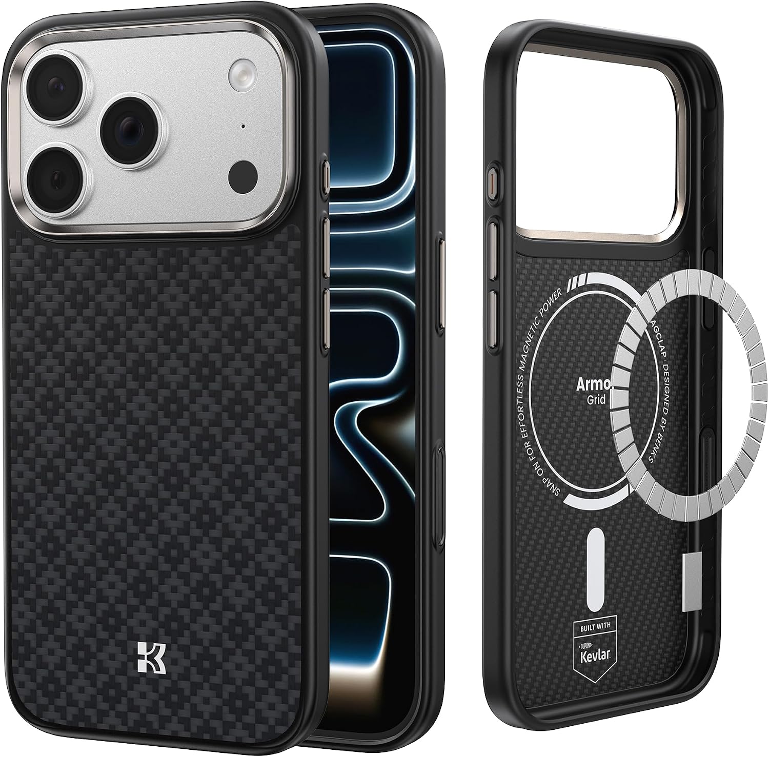 Thumbnail 6 de BENKS iPhone 18 Pro Kevlar Case with MagSafe, 600D Aramid Fiber and TPU
