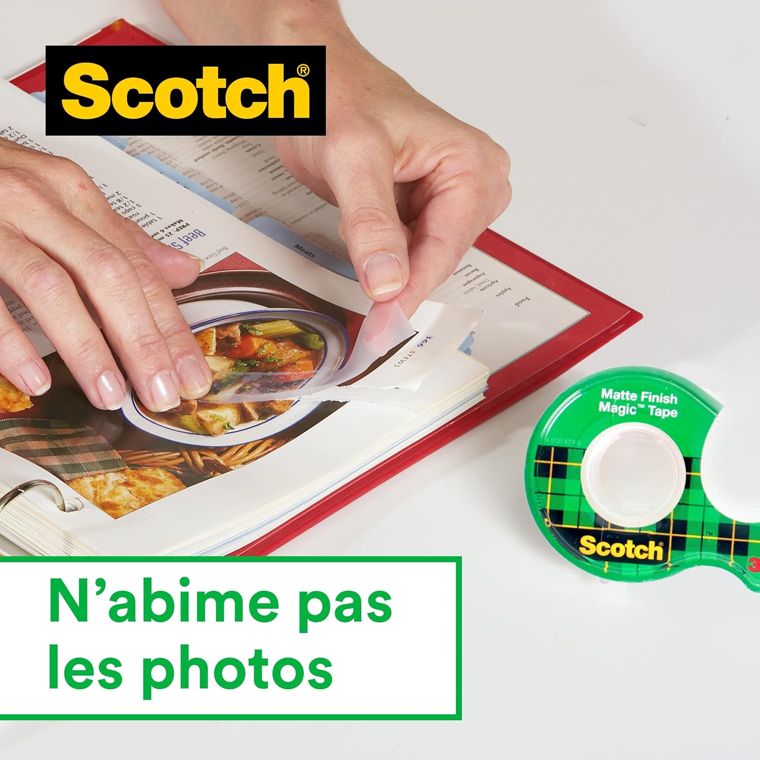 Thumbnail 3 de Scotch Dévidoir de Ruban Adhésif Rechargeable avec 3 Rouleaux – Noir, 19 mm x 38 m