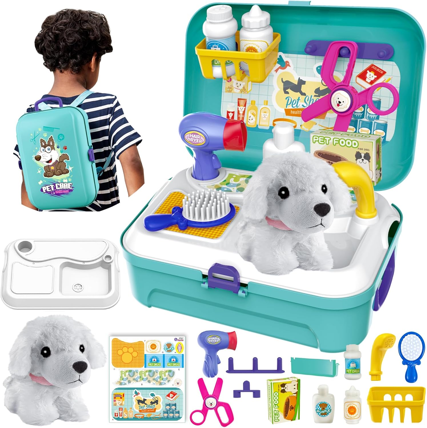 HERSITY Vet Toy Role Play Kit for Kids