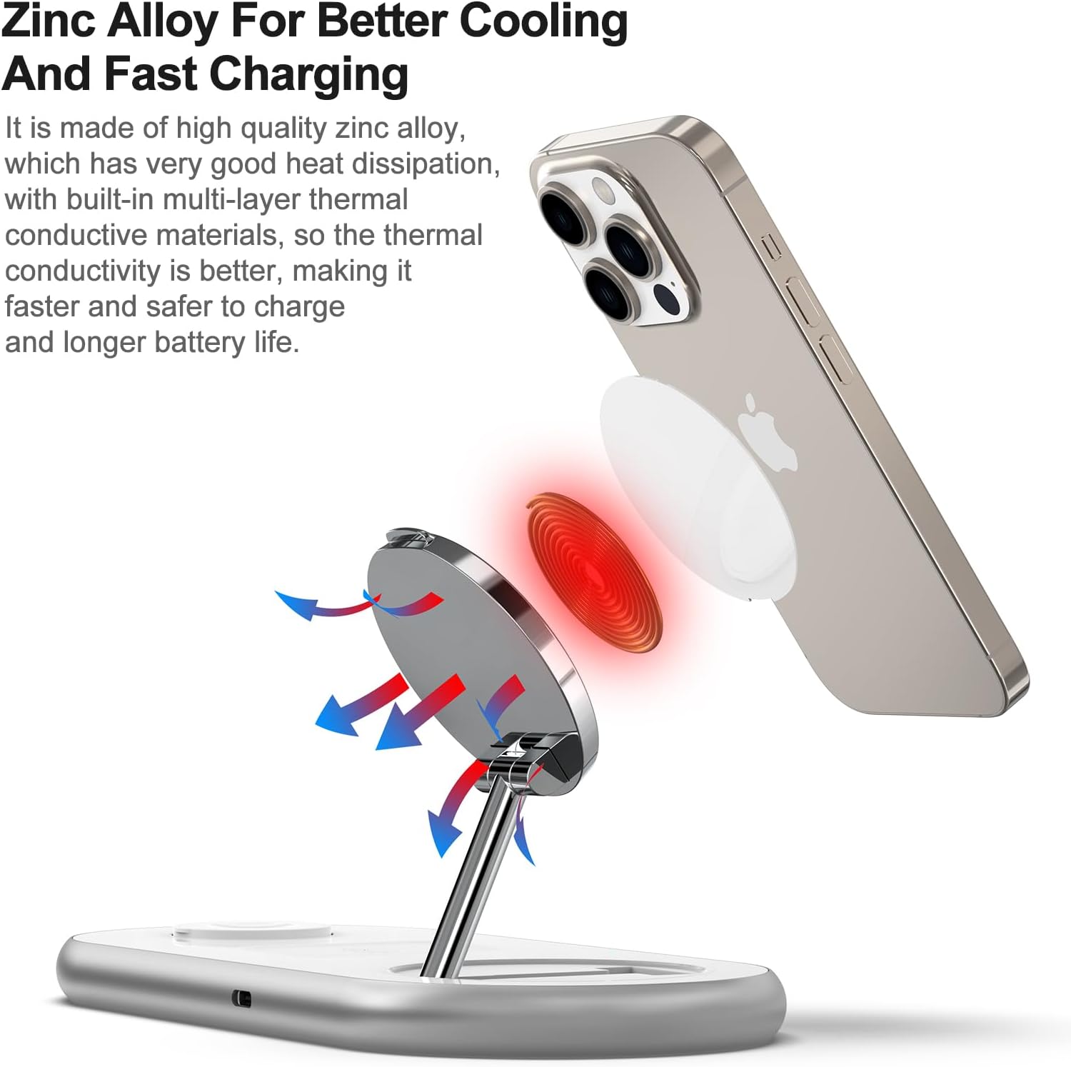 Detalle 2 de Apple MagSafe 3-in-1 Charging Station for iPhone 15