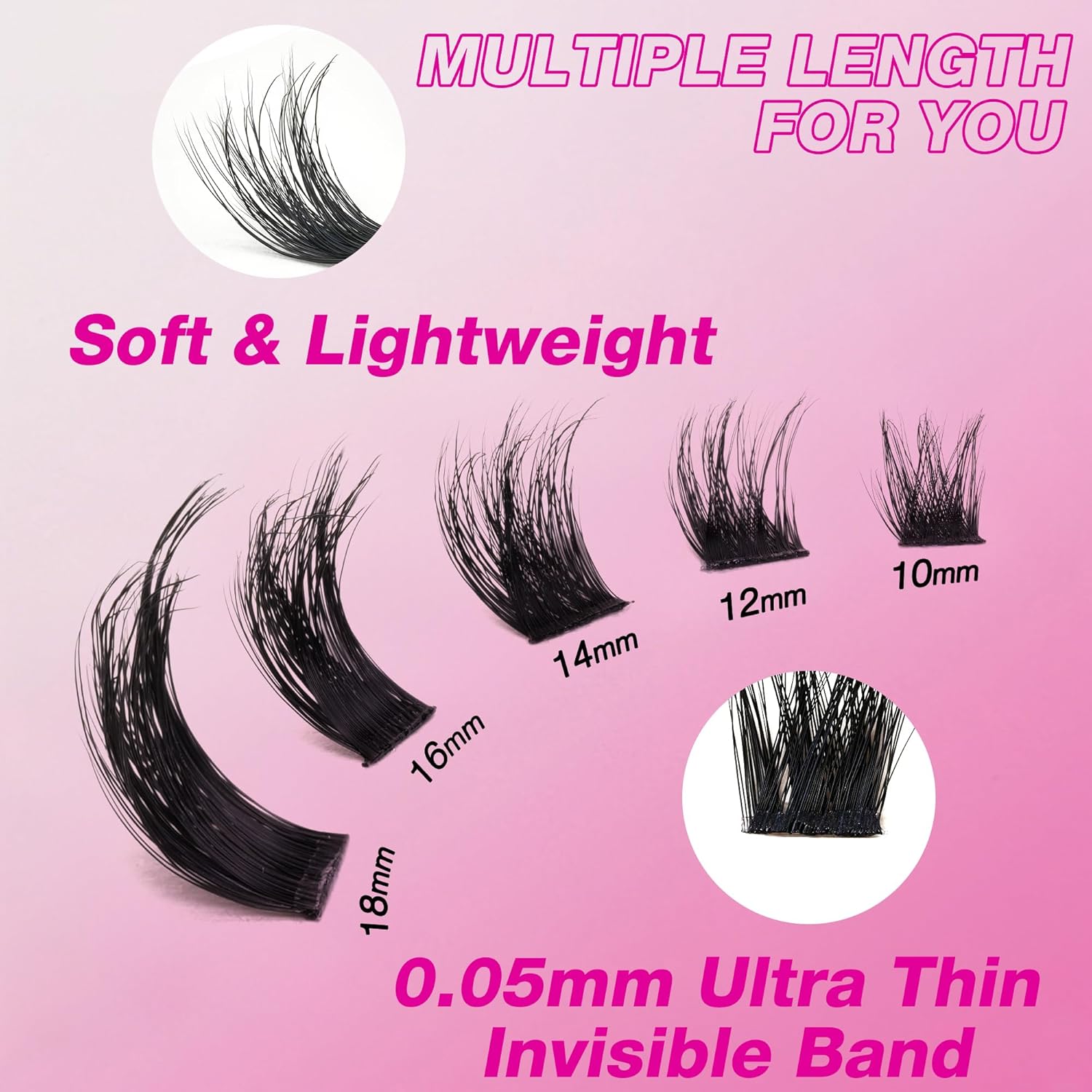 Thumbnail 3 de VEYESBEAUTY Lash Clusters 10-18mm 💄