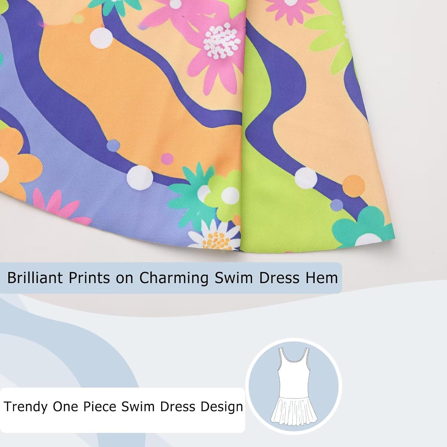 Thumbnail 3 de Aisyee Girls One Piece Swimming Costume – Practical, Colourful Swimsuit for Ages 5–16
