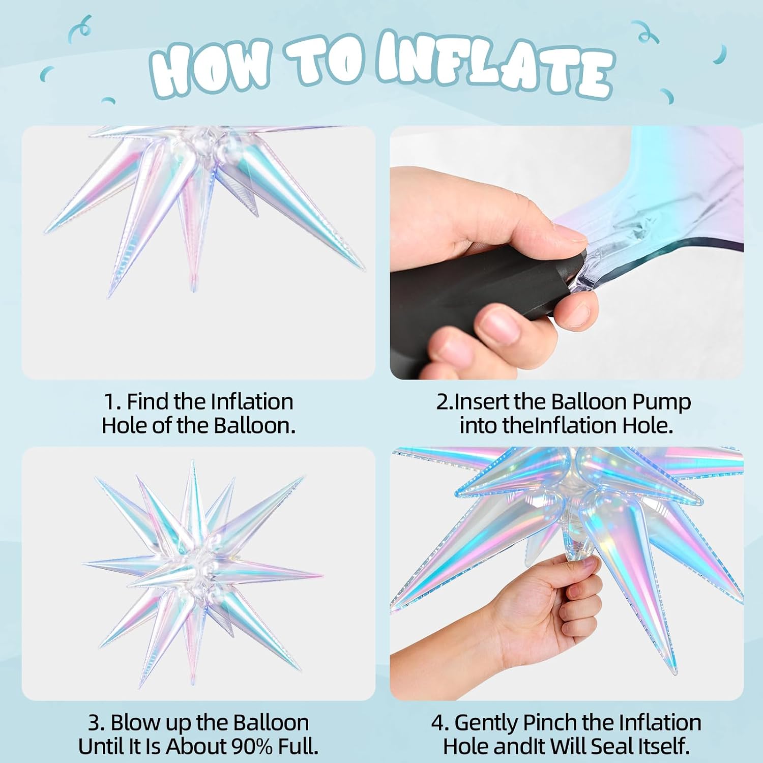 Detalle de Iridescent Balloons 12-Inch Party Set