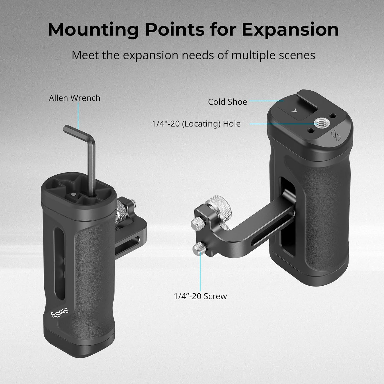 Thumbnail 4 de SMALLRIG Mini-Seitengriff Side Handle 4755 für 1/4”-20 Gewindelöcher