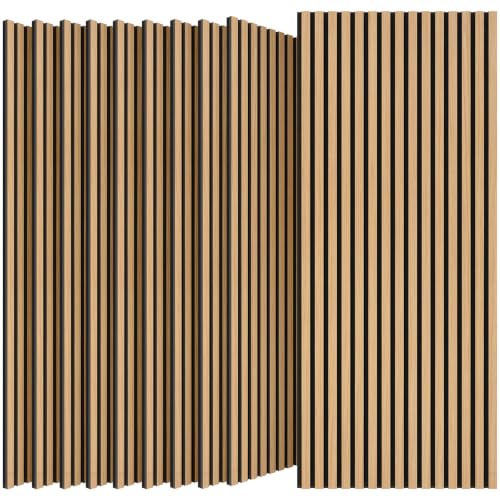 TONOR Panneau Mural de Bois Teck 120x60 cm – Lot de 10