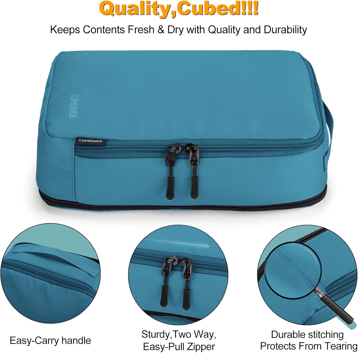 Detalle 2 de Lumesner Compression Packing Cubes 8‑Piece Set – Travel Essentials for Carry‑on