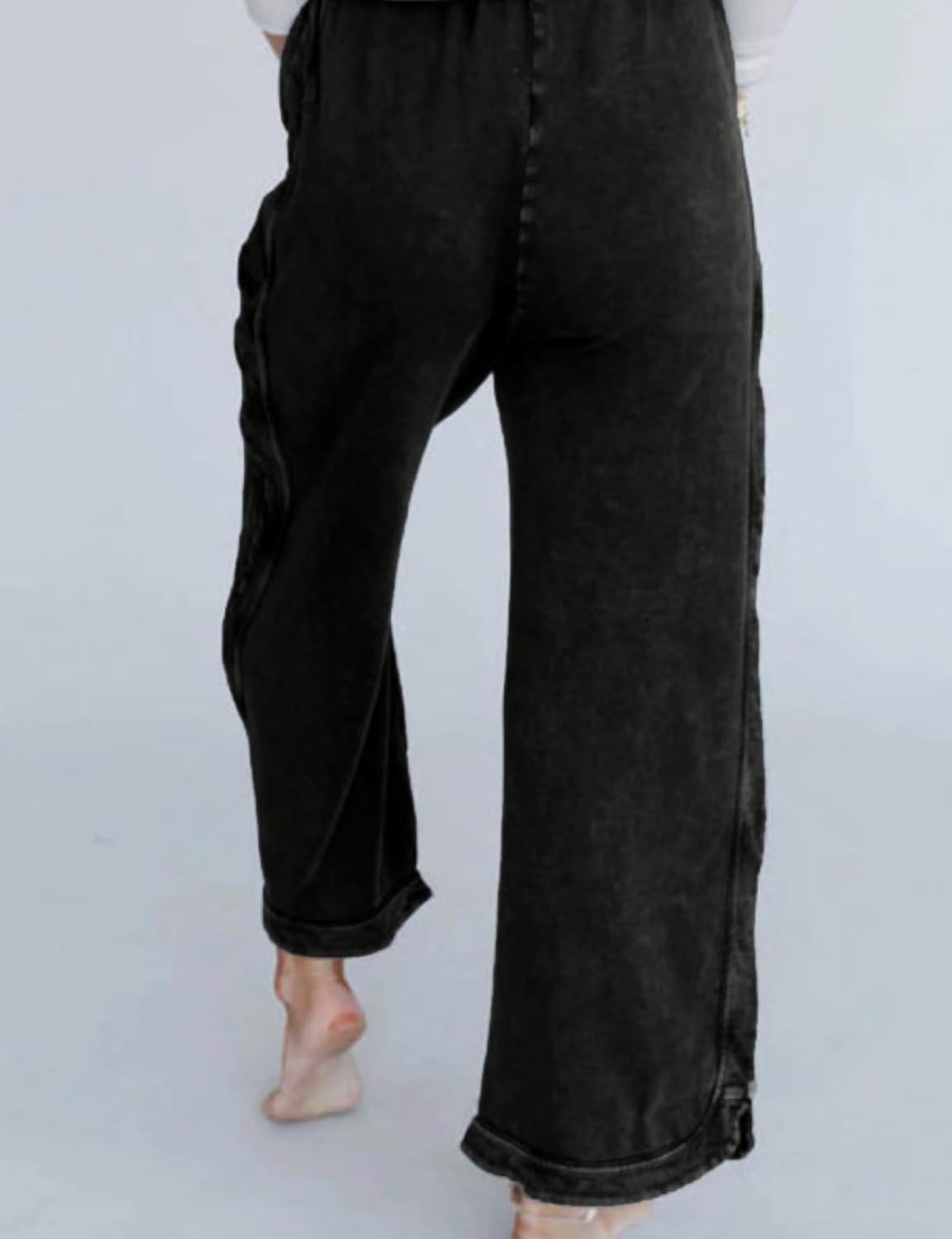 Thumbnail 4 de Malajisi Women's Casual Wide Leg Pants: High-Waist Drawstring Sweatpants with Pockets