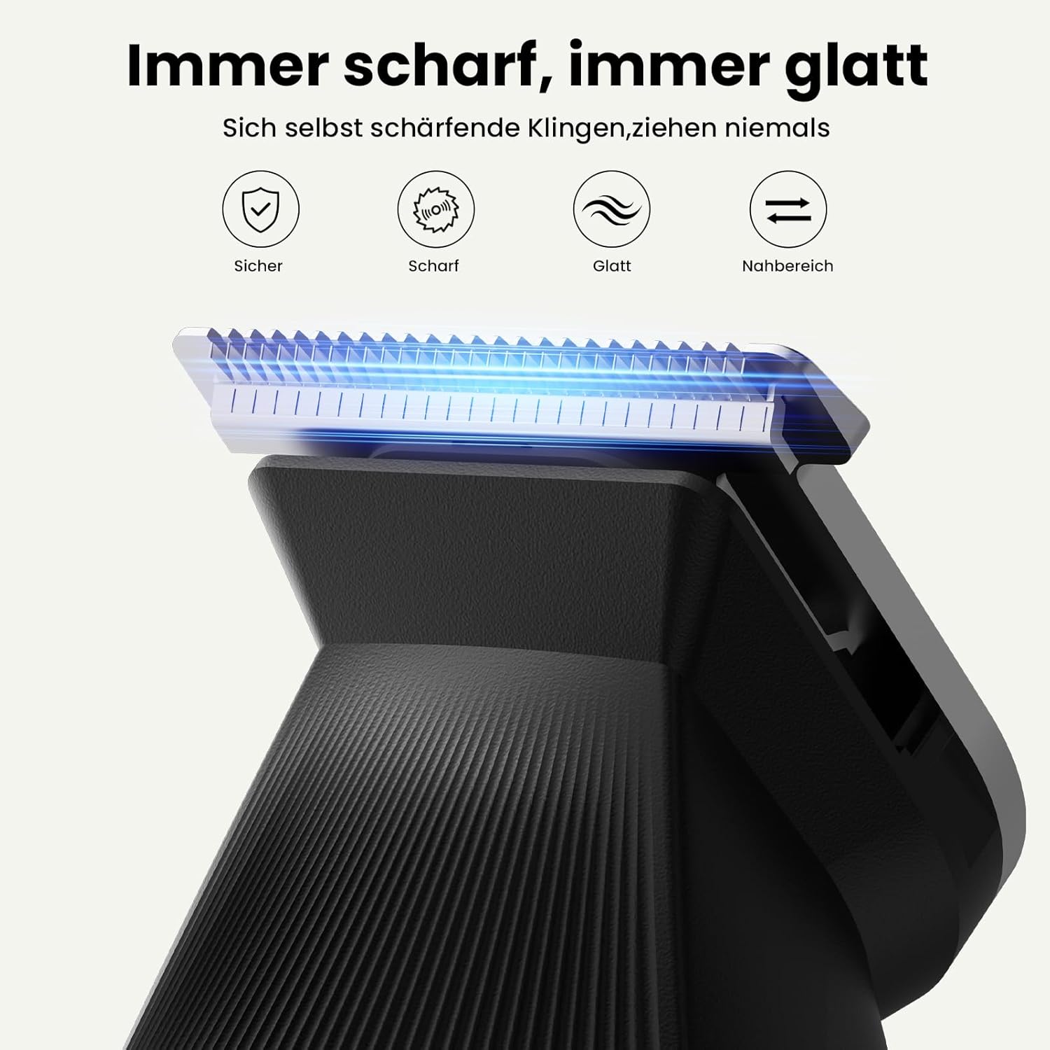 Detalle de Yineel 6-in-1 Haarschneidemaschine & Barttrimmer-Set für Herren (IPX7, USB‑C, 6 Aufsätze)