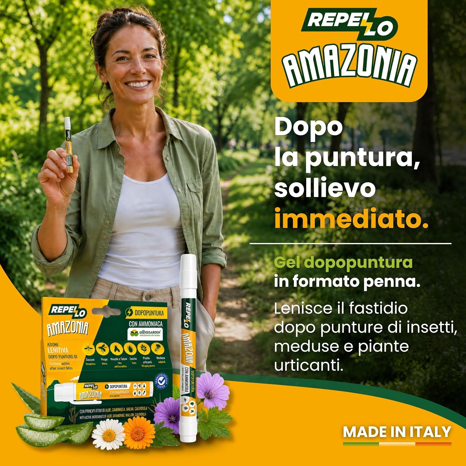 Thumbnail 1 de Albagarden Amazonia Dopopuntura Penna 12ml: sollievo rapido per punture di insetti e irritazioni cutanee