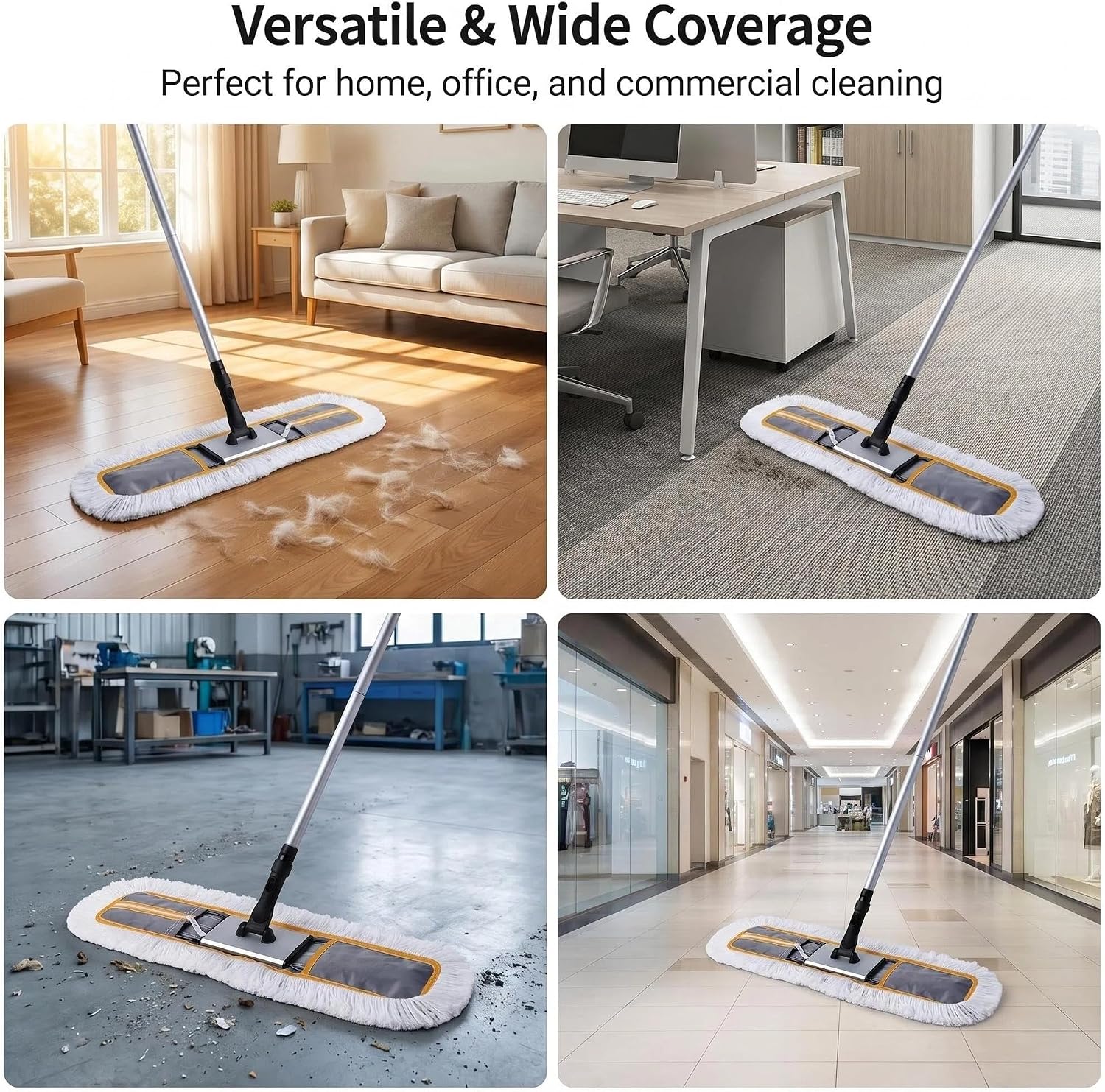 Detalle de CLEANHOME 24" Commercial Dust Mop for Floor Cleaning