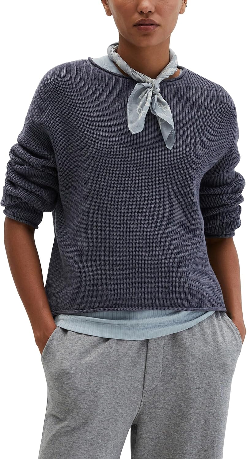 Detalle de Marc O'Polo Damen Pullover 602605960171 – klassischer Alltagspulli