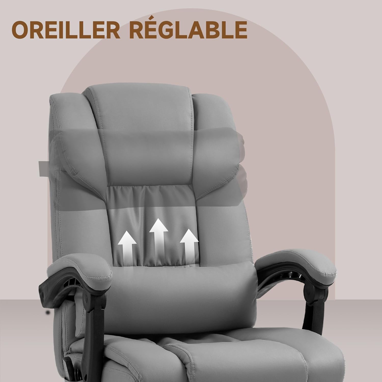 Thumbnail 6 de Vinsetto Fauteuil de bureau massage 120 kg