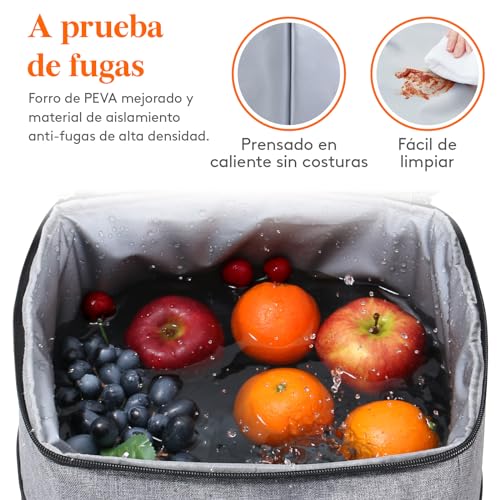 Thumbnail 3 de Lifewit Mochila Nevera 24L (hasta 30 latas) gris: térmica portátil para playa, picnic y trabajo