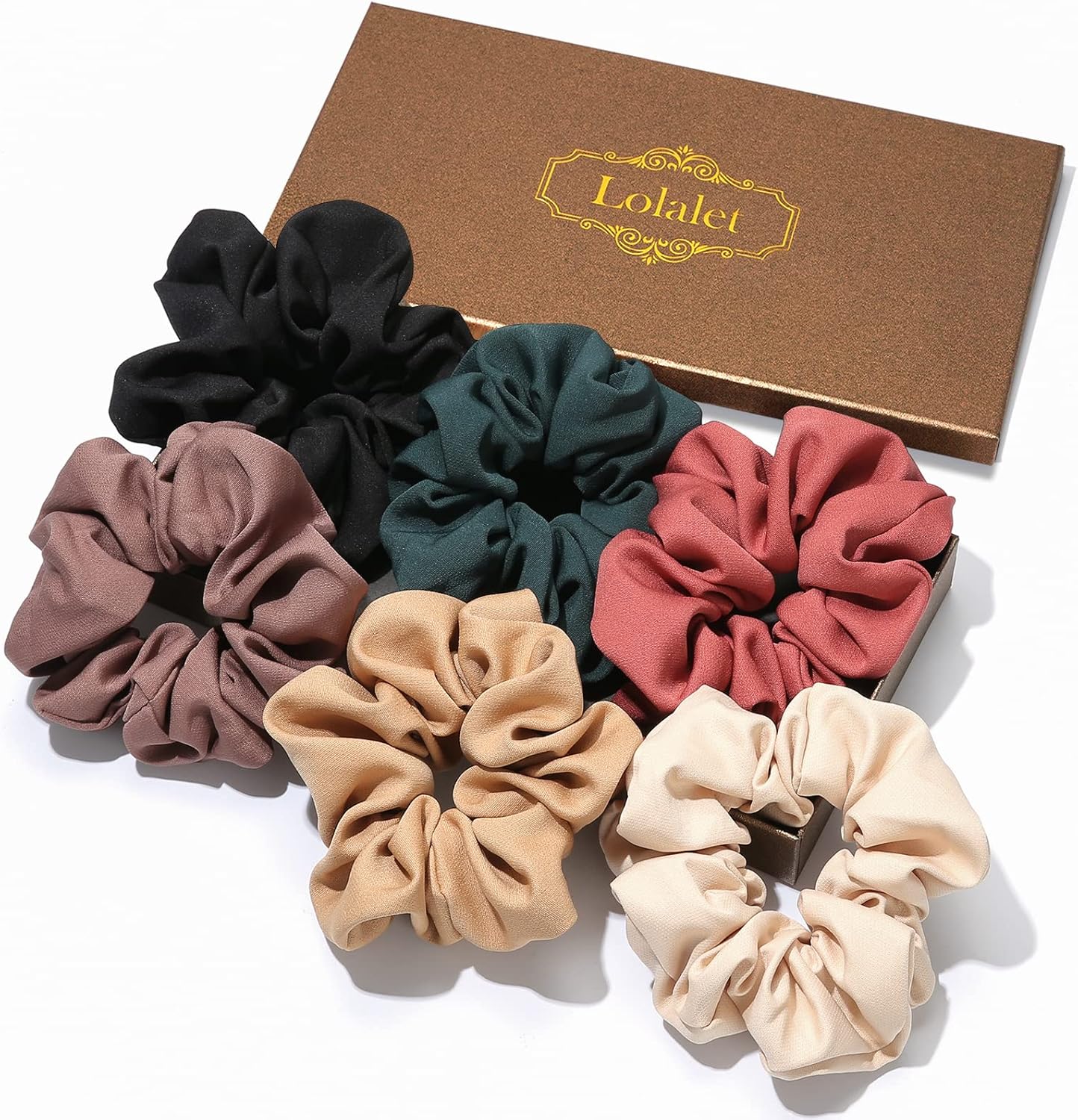 Lolalet 6 Chouchous Cheveux en Satin – Ensemble multicolore doux et sans tiraillement
