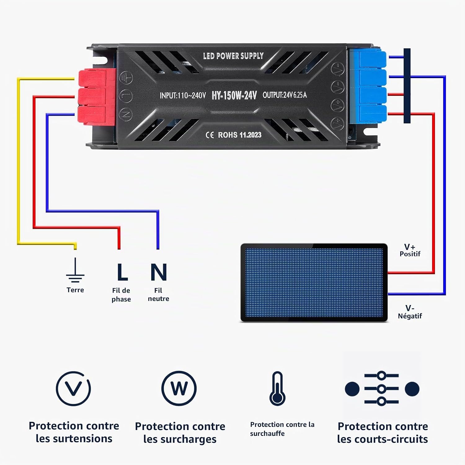 Detalle 1 de SUCIKORIO ledvoeding 24 V, 100 W en 4,2 A voor ledstrips