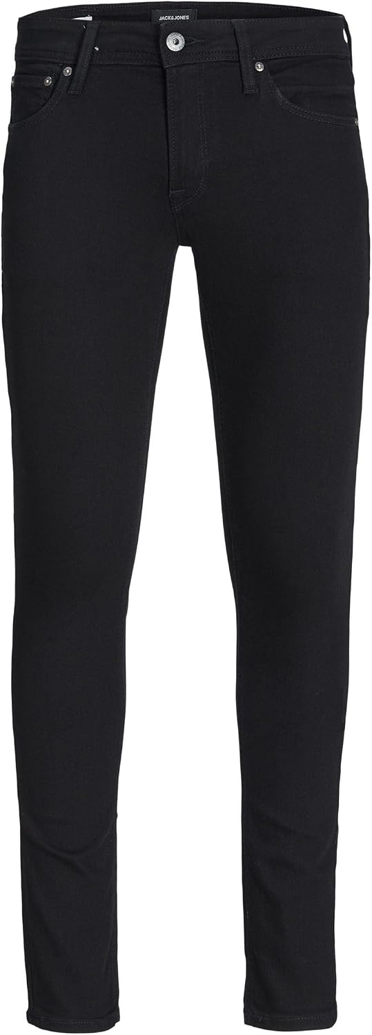 JACK & JONES Liam, męskie jeansy Skinny Fit, czarny denim, 5 kieszeni