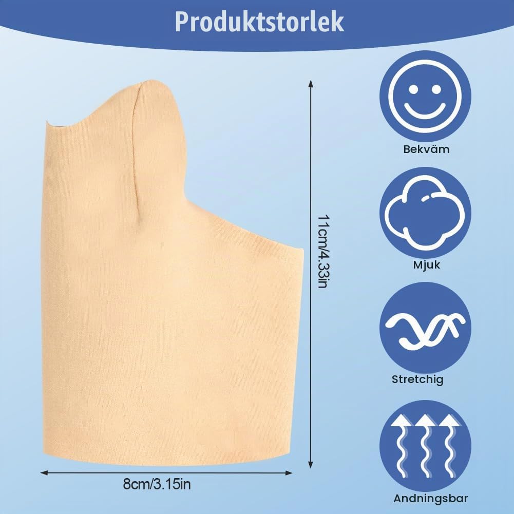 Detalle de AOOSA hallux valgus-tåskydd med silikonkudde, hudfärgat, 1 par
