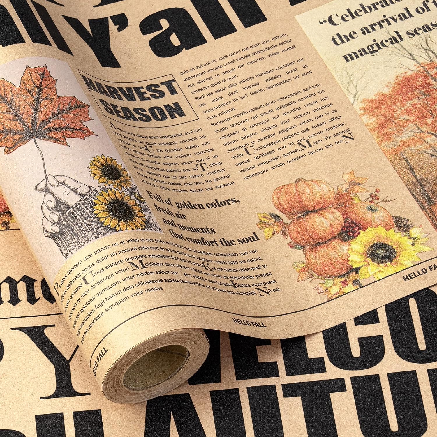 Thumbnail 1 de RUSPEPA Kraft Wrapping Paper Roll, 17 Inches x 16.4 Feet