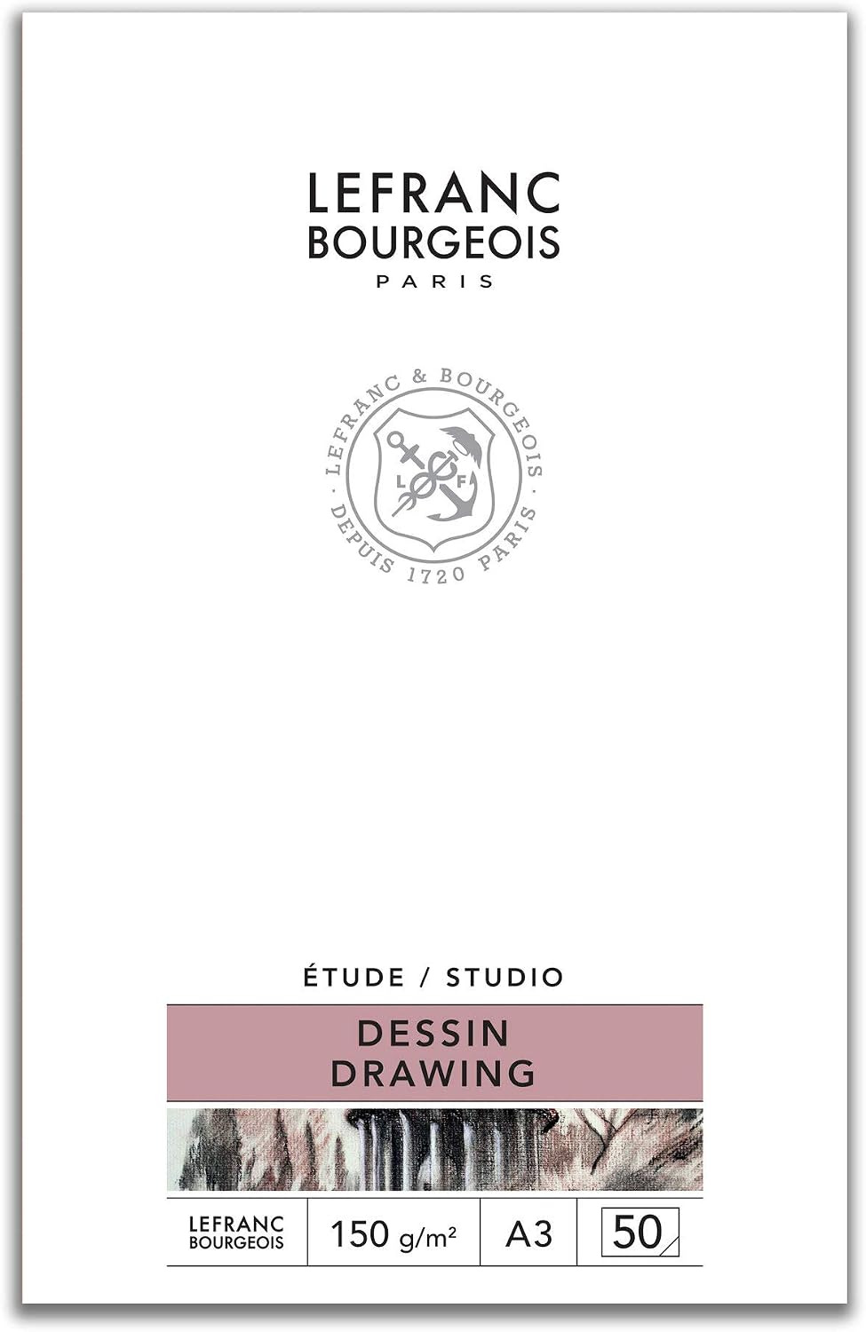 Detalle de Bloc Lefranc Bourgeois A3 — 15 feuilles, papier acrylique 190 g