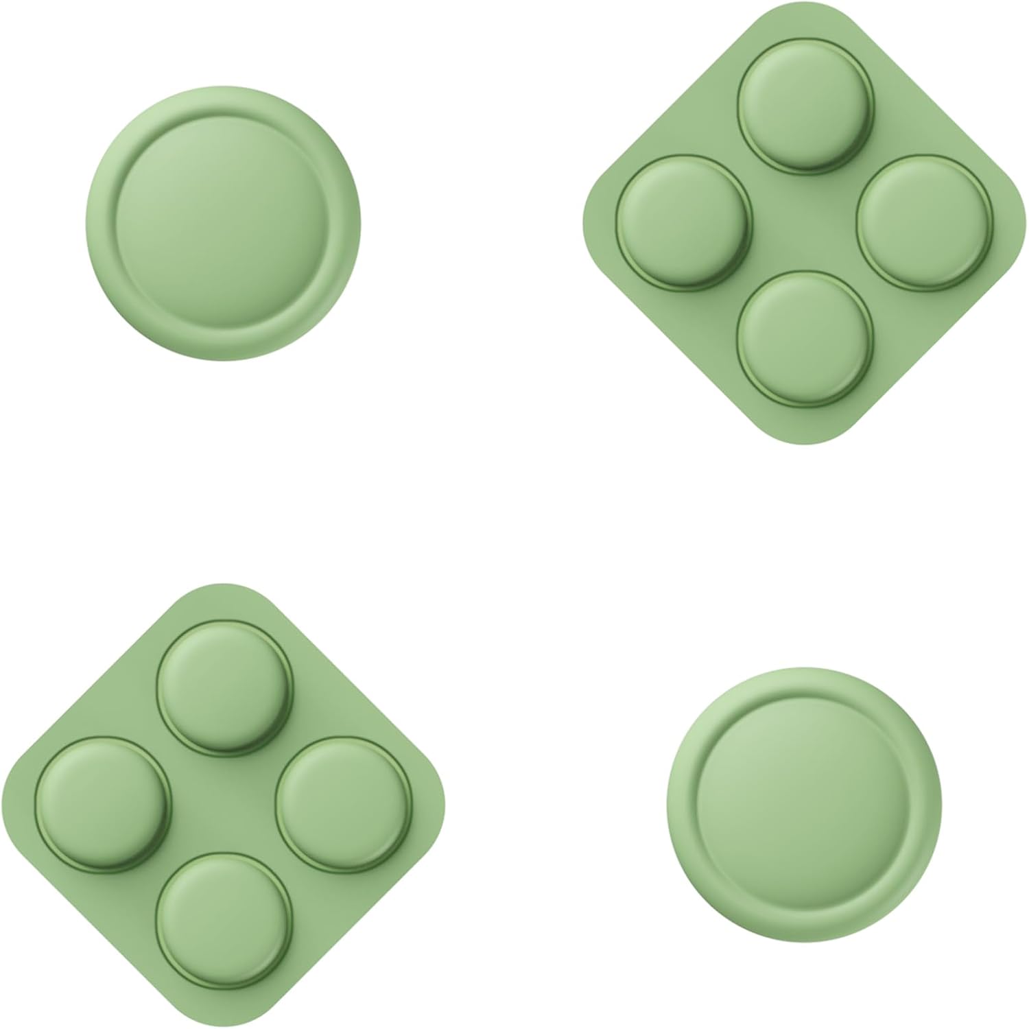 Detalle de PlayVital Silicone Button Covers and Thumb Grip Set for Nintendo Switch 2 (Matcha Green)