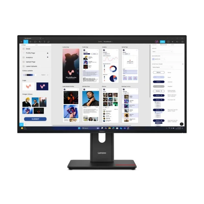 Detalle de Lenovo ThinkVision T32UD-40 de 31,5" 4K IPS 60 Hz con USB-C y HDR10