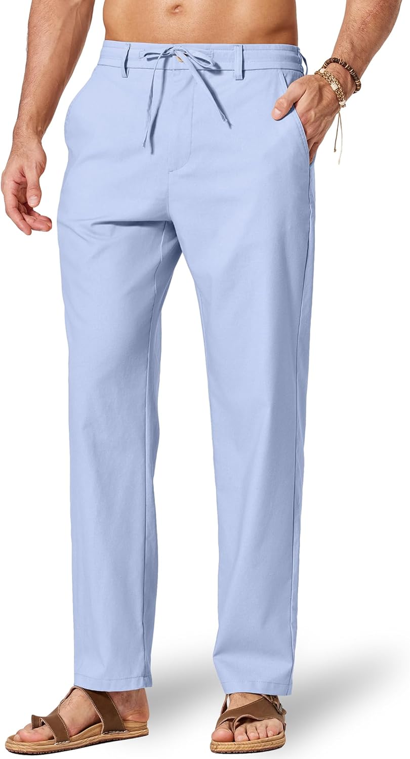 Thumbnail 5 de COOFANDY Men's Cotton Linen Loose Fit Pants