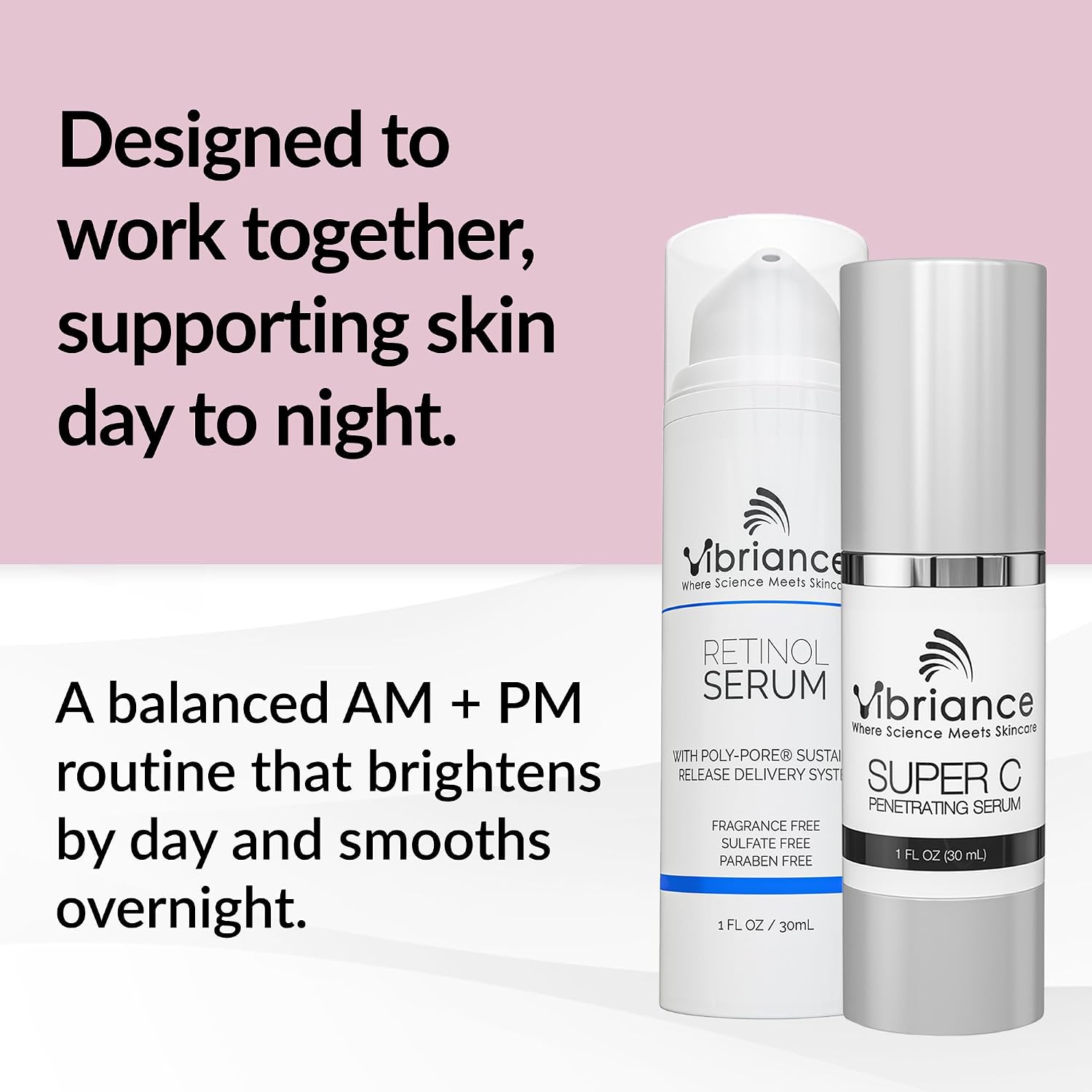 Detalle 2 de Vibriance Dynamic Duo Skincare Bundle: Retinol & Vitamin C Kit