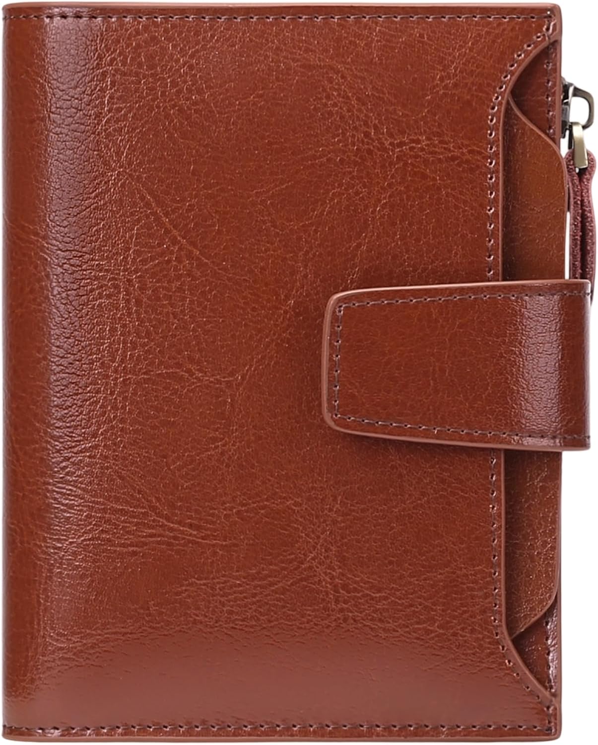 Detalle de SENDEFN Women's RFID Blocking Leather Small Compact Bi-fold Zipper Pocket Wallet