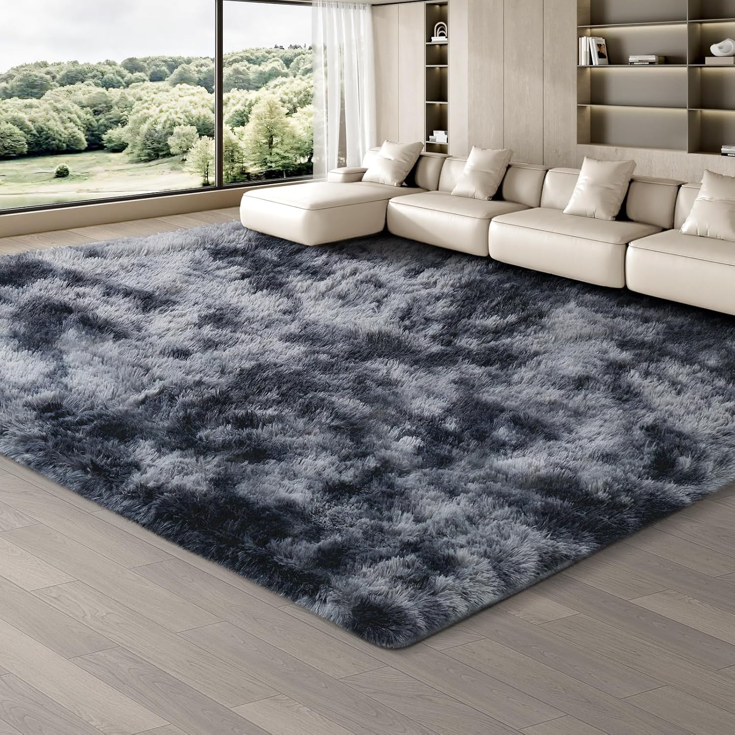 Detalle de JOJOSEE Rugs Living Room 240x300 cm grey rug