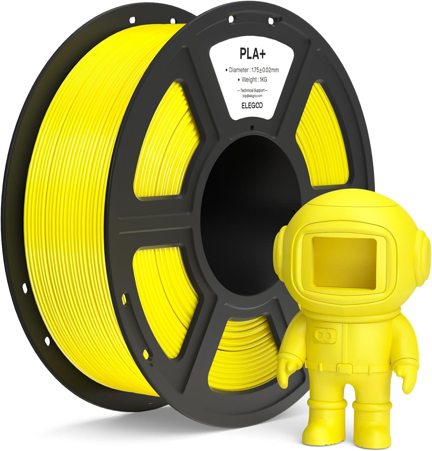 Detalle de ELEGOO PLA+ Yellow 1kg Filament