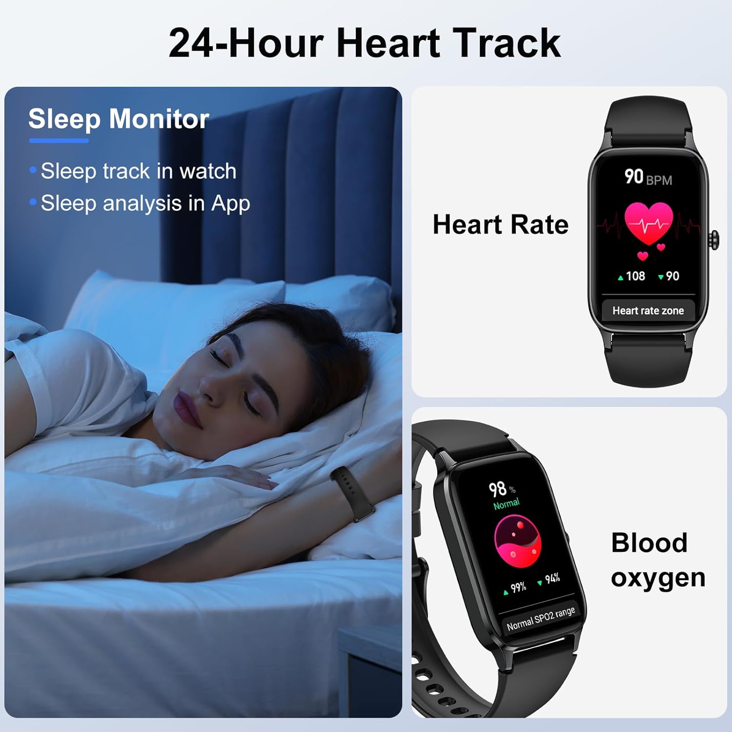 Detalle de Smart Watch for Men & Women with 1.57" TFT Touch Display, 110+ Sports Modes and IP68 Waterproofing