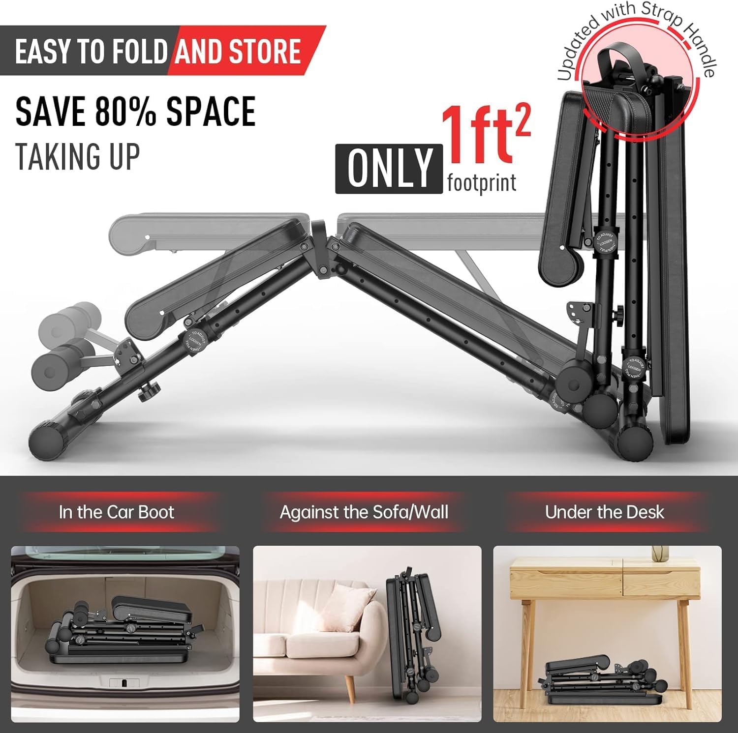 Thumbnail 3 de JOROTO MD35 banc de musculation pliable réglable (capacité 318 kg)