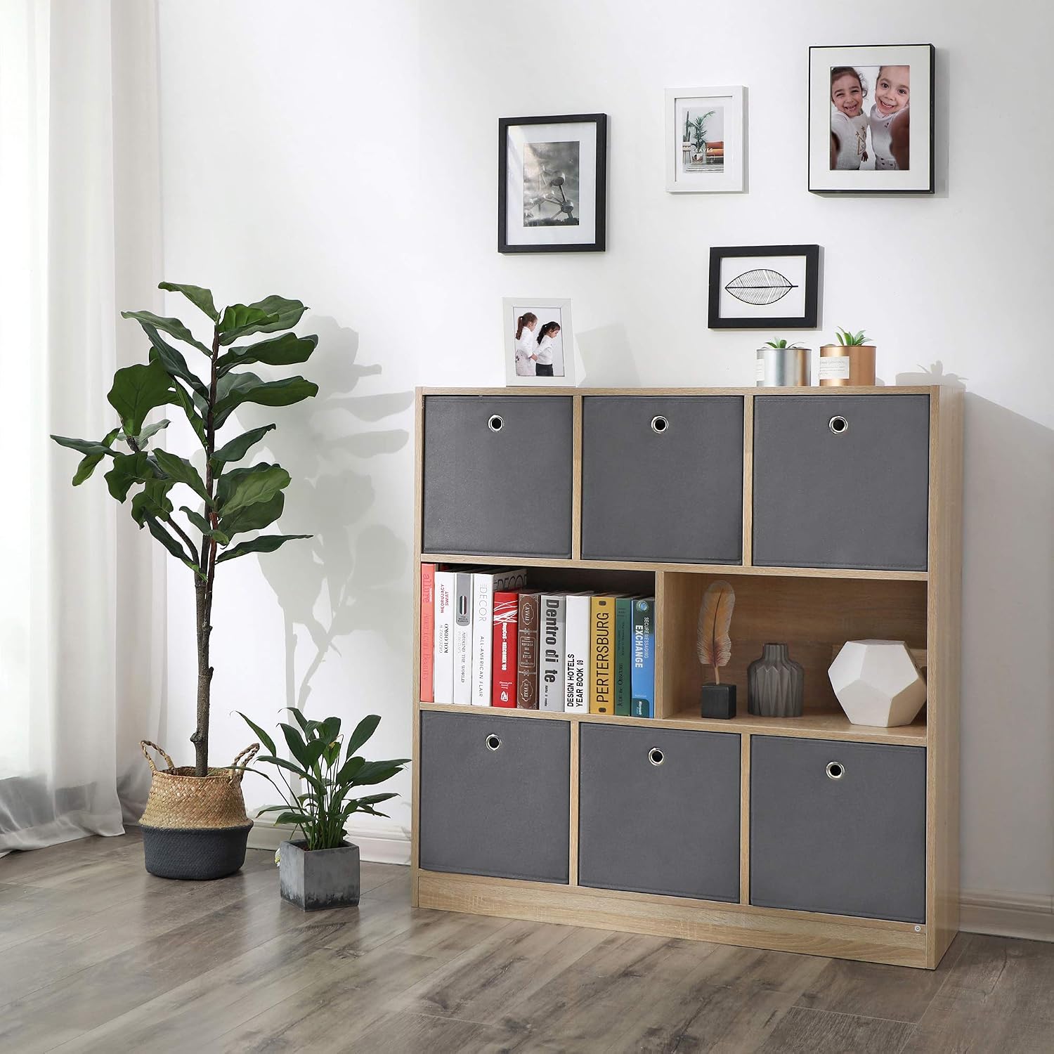 Detalle 2 de SONGMICS RFB02G-3 fabric storage boxes 30 cm