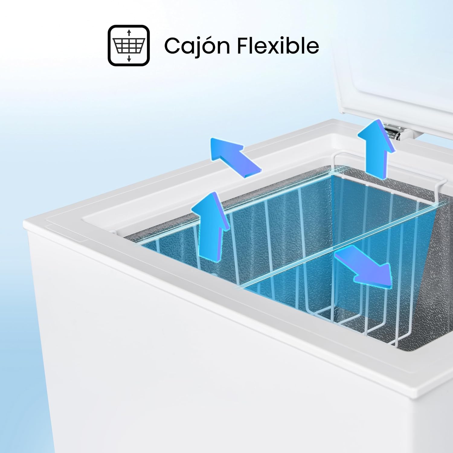 Detalle de Hisense FT546D4AWLYE: Arcón congelador horizontal de 420 L con tecnología Inverter