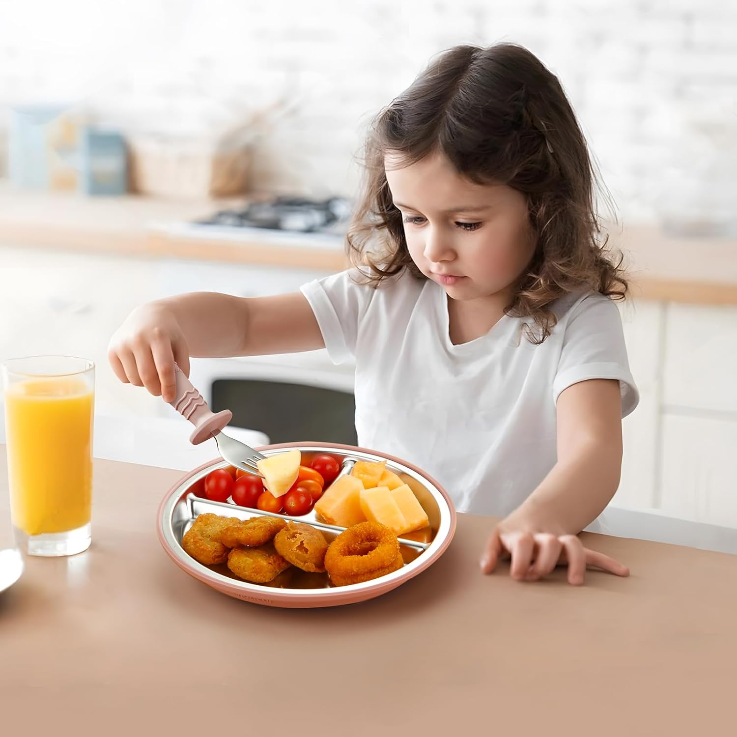Thumbnail 1 de PandaEar Stainless Steel Toddler Plates 3 Pack