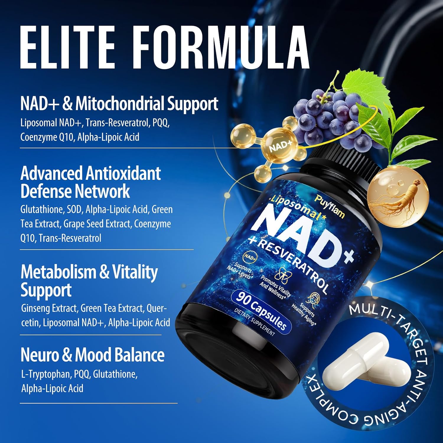 Detalle de Puyflam NAD Supplement, 12-in-1