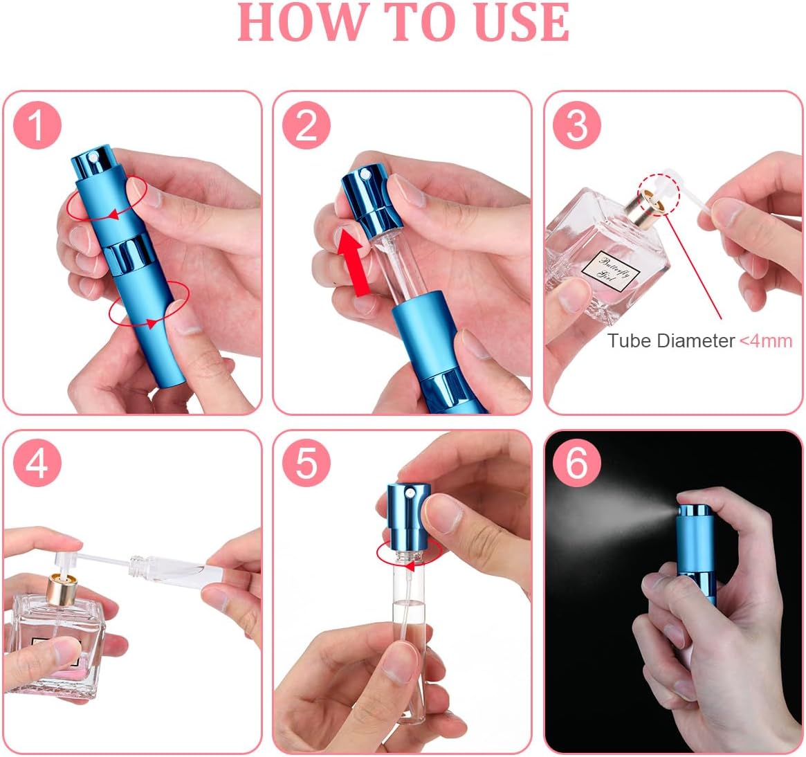 Thumbnail 4 de ACWOO Mini Atomiseur Parfum 10ml